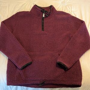 Victoria’s Secret Pink ¼ Zip Sherpa - Maroon